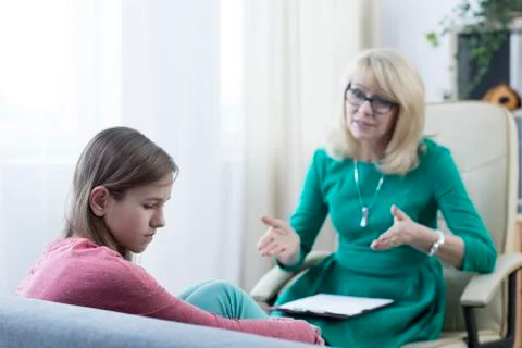 Solving the girl's problem Foto stock