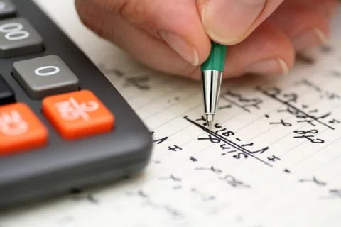 Solving Mathematical Problem Stock Photos