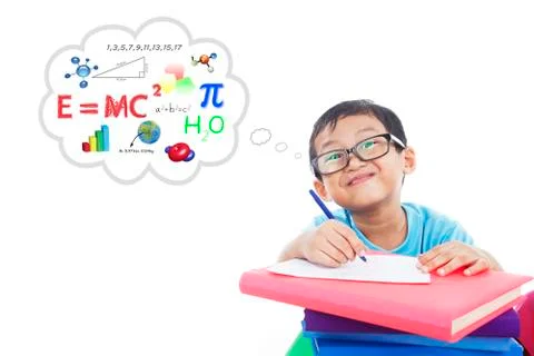 Solving of physics formula Stock Illustration