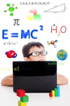 Solving of physics formula Stock Illustration