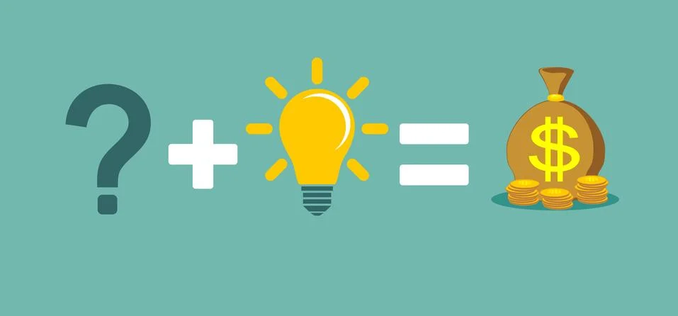 Solving a problem and make money Stockillustratie