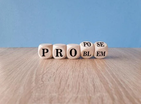 Solving a problem and propose symbol. Stock Photos