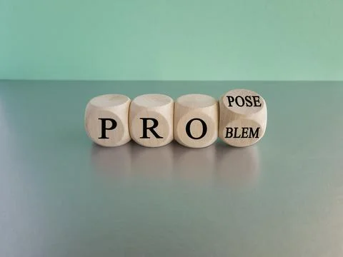 Solving a problem and propose symbol. Stock Photos