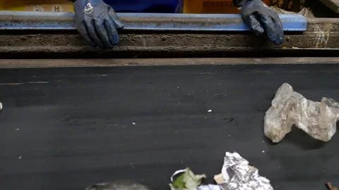 Solving problem of environmental pollution with waste as garbage processing plan Stock Footage 118880580