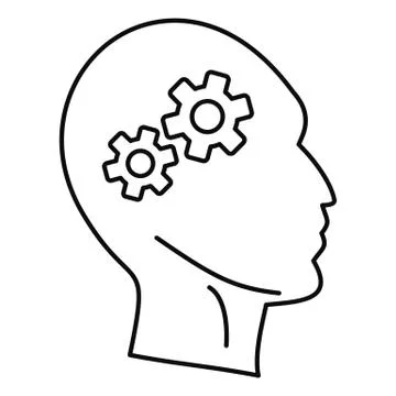 Solving problem icon, outline style Stock Illustration