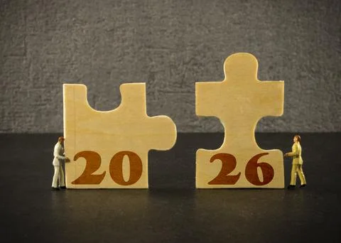 Solving the problem for the new year 2026 Foto stock