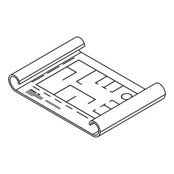 Solving problem plan icon, isometric style 스톡 일러스트