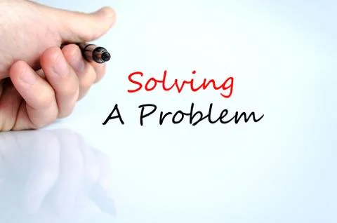 Solving a problem text concept Foto stock
