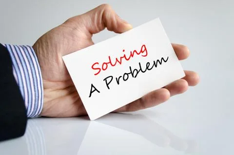 Solving a problem text concept Stock Photos