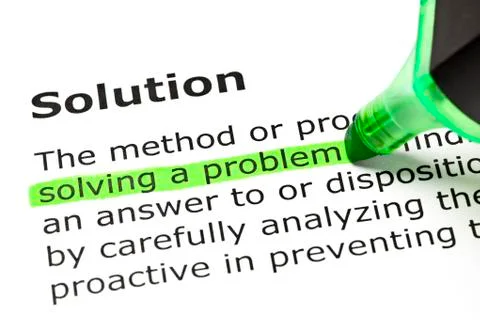 'solving a problem', under 'solution' Stock Photos