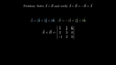 Solving problem of the vector product Stock Footage 335190690