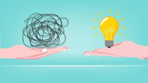 Solving problems in business with the concept of a businessman's hand holdi.. 스톡 일러스트