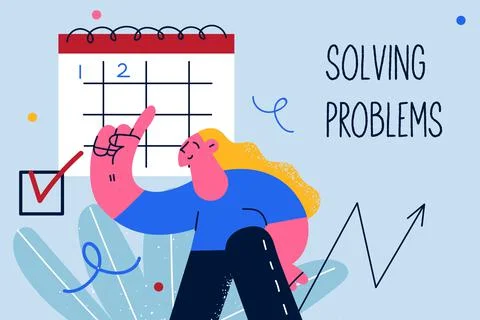 Solving problems, marketing, business concept Stock Illustration