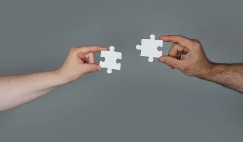 Solving puzzle develops thinking skills. Solving problem needs creative strategy Stock Photos