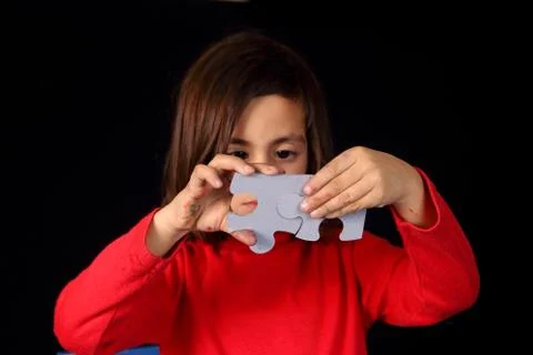 Solving the puzzle Stock Photos