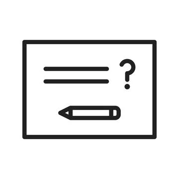 Solving Question icon vector image.  Illustrazione stock