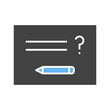 Solving Question icon vector image. Stock Illustration