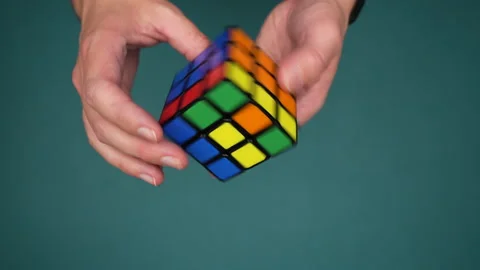 Solving a Rubik's Cube - Timelapse Stock Footage 220241684