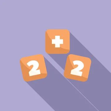 Solving simple math problems visually Illustrazione stock