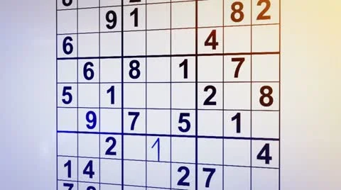 solving sudoku puzzle animation | Stock Video | Pond5