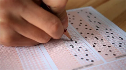 Solving the Test Exam Paper Choices Stock Footage 154907700