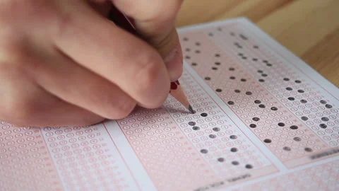 Solving the Test Exam Paper Choices Stock Footage 154939053