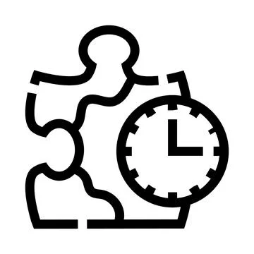 Solving time management puzzle for efficient strategy Stock Illustration