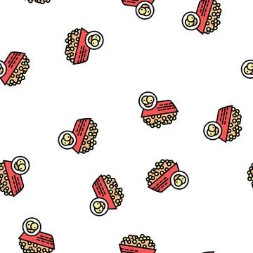 Som groat vector seamless pattern 库存插图