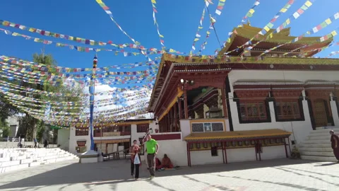 Soma Gompa, Buddhist monastery in Leh city center. Stock Footage 262297944