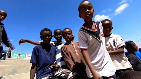 Somali children - Recorded at high resolution in 2.5K    Video stock 86325605