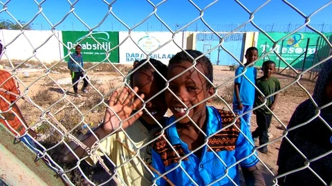 Somali children - Recorded at high resolution in 2.5K Stock Footage 86327994