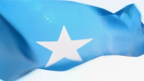 Somali Flag Flapping Stock Footage 118961365