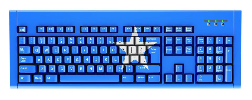 Somali flag painted on computer keyboard. 3D rendering Stockillustratie
