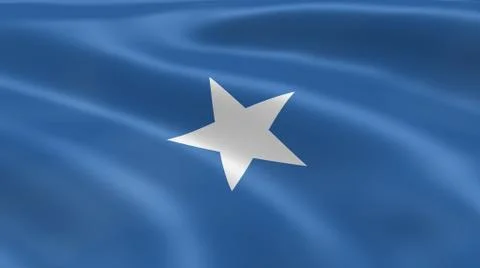 Somali flag in the wind Stock Photos