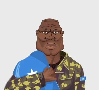 Somali soldier Stock Illustration