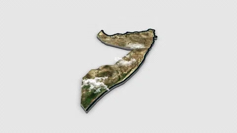 Somalia 3D Country Map Animation Transparent Alpha Stock Footage 277196378