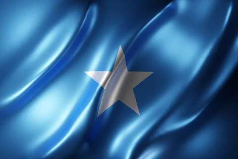 Somalia 3d flag Stock Illustration