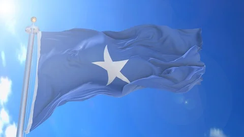 Somalia animated flag pack in 3D and green screen Stock Footage 119931935