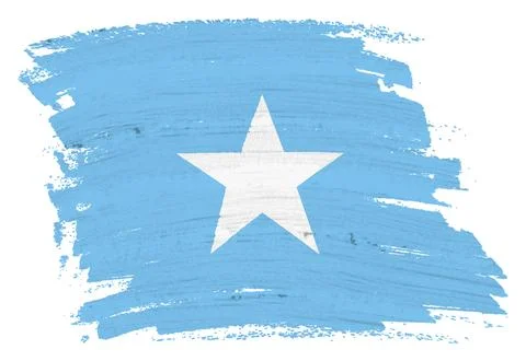 Somalia flag background paint splash brushstroke Stock Illustration