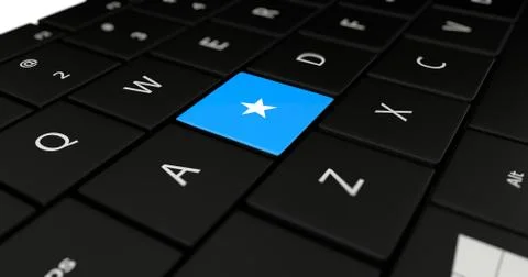 Somalia flag button  Stock Illustration