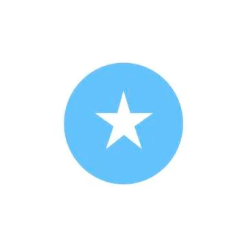 Somalia flag button on white Stock Illustration