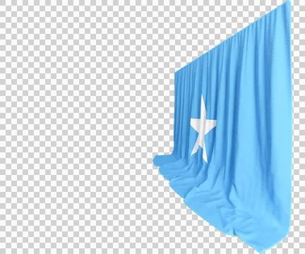Somalia Flag Curtain in 3D Rendering called Flag of Somalia Illustrazione stock