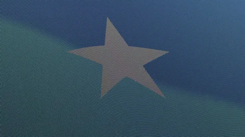 Somalia Flag Digital Particle Waving Seamless Loop Animation on Black Backg.. Stock Footage 339303495
