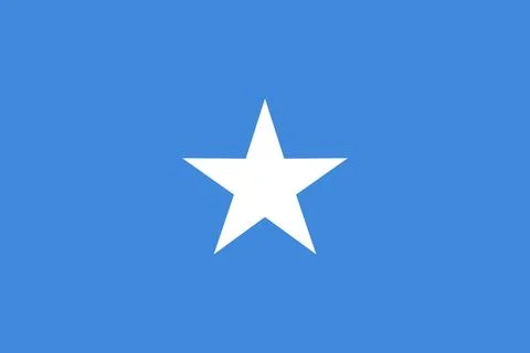 Somalia flag flat vector illustration Stock Illustration