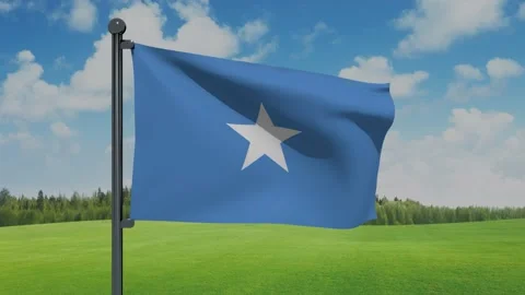 Somalia Flag Video stock 153256013