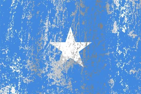 Somalia flag with grunge effect. Stock Illustration