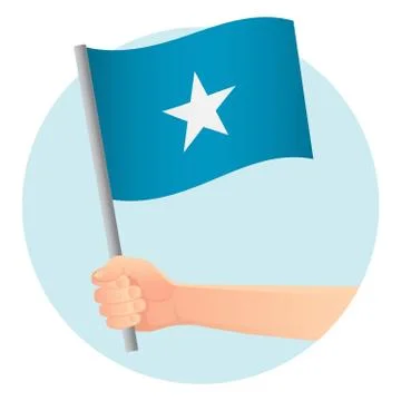 Somalia flag in hand Stock Illustration