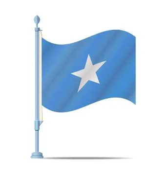 Somalia flag Illustrazione stock