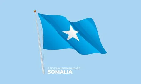 Somalia flag Stock Illustration