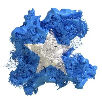 Somalia flag liquid Illustrazione stock